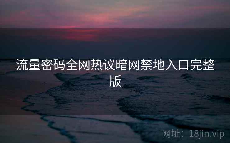 流量密码全网热议暗网禁地入口完整版