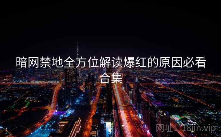 暗网禁地全方位解读爆红的原因必看合集