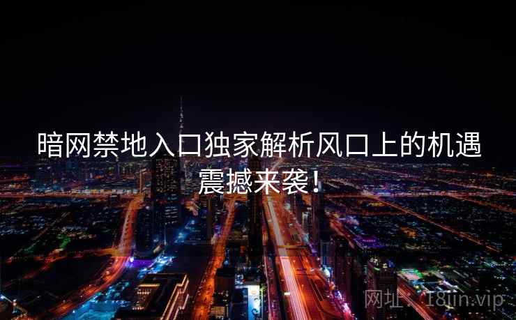 暗网禁地入口独家解析风口上的机遇震撼来袭！